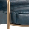 Sunpan Lincoln Lounge Chair in Vintage Blue - Seat Closeup Angle