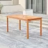 Vifah Olina Honey Fish Bone Eucalyptus Wooden Patio Dining Table, Side Angle - Vifah Olina Honey Fish Bone Eucalyptus Wooden Patio Dining Table, Side Angle
