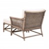 Essentials For Living Shore Club Chair - Back Angled with Ottoman