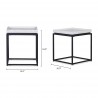Mingle Side Table Salt And Pepper - Dimensions