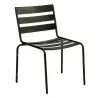 Woodard Café Series Metro Textured Black Dining Side Chair - Stackable - Woodard Café Series Metro Textured Black Dining Side Chair - Stackable