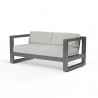 Redondo Loveseat in Cast Silver, No Welt - Front Side Angle