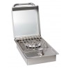 Bull BBQ Single Stainless Steel Sideburner - Drop In - Angled and Open