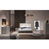 J&M Furniture Sintra Grey And White King Platform Bed 