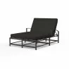 La Jolla Double Chaise in Spectrum Carbon w/ Self Welt - Front Side Angle - La Jolla Double Chaise in Spectrum Carbon w/ Self Welt - Front Side Angle