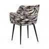 Sunpan Marilyn Dining Chair Devore Olive Zebra - Set of Two - Back Side Angle