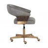 Sunpan Leonce Office Chair - Bravo Metal - Side Angle