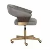 Sunpan Leonce Office Chair - Bravo Metal - Side Angle - Sunpan Leonce Office Chair - Bravo Metal - Side Angle
