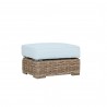 Havana Ottoman in Canvas Skyline w/ Self Welt - Front Side Angle