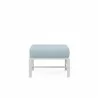 Bristol Ottoman in Canvas Skyline w/ Self Welt - Front Angle - Bristol Ottoman in Canvas Skyline w/ Self Welt - Front Angle