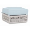 Dana Rope Ottoman in Canvas Skyline w/ Self Welt - Front Side Angle