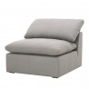 Essentials For Living Sky Modular Armless Chair in Peyton Slate - Angled