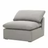 Essentials For Living Sky Modular Armless Chair in Peyton Slate - Front Side Angle - Essentials For Living Sky Modular Armless Chair in Peyton Slate - Front Side Angle