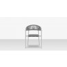 Source Furniture Skye Dining Arm Chair Gray White Front