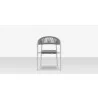 Source Furniture Skye Dining Arm Chair Gray White Front - Source Furniture Skye Dining Arm Chair Gray White Front