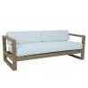 Coastal Teak Sofa in Canvas Skyline, No Welt - Front Side Angle - Coastal Teak Sofa in Canvas Skyline, No Welt - Front Side Angle