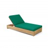 Anderson Teak Madera Sun Lounger - Forest Green - Angled