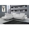 Pandora Sectional In White Italian Leather - Lifestyle