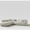 Larissa Sectional in White- front view 2 - Larissa Sectional in White- front view 2