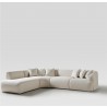 Larissa Sectional in White- Front view 1