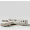 Larissa Sectional in White- Front view 1 - Larissa Sectional in White- Front view 1