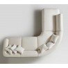 Larissa Sectional in White-top view 1