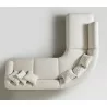 Larissa Sectional in White-top view 1 - Larissa Sectional in White-top view 1