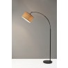 Adesso Burlap Arc Lamp2