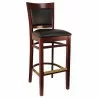 H&D Seating Sloan Upholstered Barstool - Dark Mahogany - H&D Seating Sloan Upholstered Barstool - Dark Mahogany