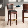 H&D Seating Sloan Upholstered Barstool - Dark Walnut