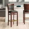 H&D Seating Sloan Upholstered Barstool - Dark Walnut - H&D Seating Sloan Upholstered Barstool - Dark Walnut