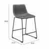 Smart Counter Stool Charcoal - Seat Dimensions - Smart Counter Stool Charcoal - Seat Dimensions
