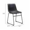 Smart Dining Chair in Black-seat dimension - Smart Dining Chair in Black-seat dimension