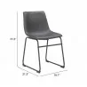 Smart Dining Chair Charcoal - Seat Dimensions - Smart Dining Chair Charcoal - Seat Dimensions