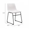 Smart Dining Chair in Ivory-seat dimension - Smart Dining Chair in Ivory-seat dimension