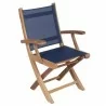 Royal Teak Sailmate Folding Arm Chair Blue - Royal Teak Sailmate Folding Arm Chair Blue