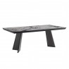 Bellini Italian Home Materia Dining Table 95" - Grey Black - Front Angle