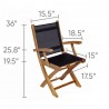 Royal Teak Sailmate Folding Arm Chair