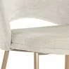 Sunpan Radella Dining Chair Bergen Taupe - Seat Closeup Angle - Sunpan Radella Dining Chair Bergen Taupe - Seat Closeup Angle