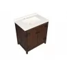Crawford and Burke Tarouca 31" Cherry Brown Single Bathroom Vanity, Top View - Crawford and Burke Tarouca 31" Cherry Brown Single Bathroom Vanity, Top View