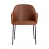 Sunpan Hensley Dining Armchair in Hazelnut - Front Angle