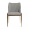 Sunpan Dionne Dining Chair in Monument Pebble - Front Angle
