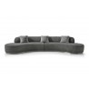 Perla Curved Sofa in Dark Gray- front view