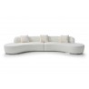 Perla Curved Sofa in White-front view
