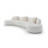 Perla Curved Sofa in White-side view
