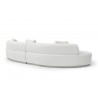 Perla Curved Sofa in White-back view