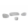 Nest Curved Sofa in White- in set 4