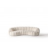 Rhodes Curved Sofa in White- front view 1