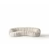 Rhodes Curved Sofa in White- front view 1 - Rhodes Curved Sofa in White- front view 1
