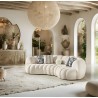 Rhodes Curved Sofa in White- Lifestyle 3